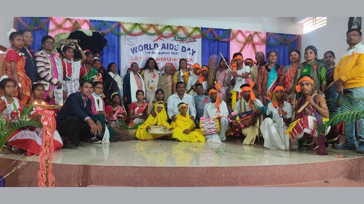 Students taking part in World AIDS Day Program