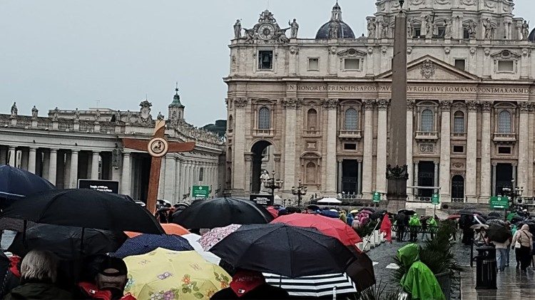 La llegada a la plaza de San Pedro