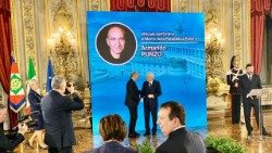 Un momento della premiazione al Quirinale