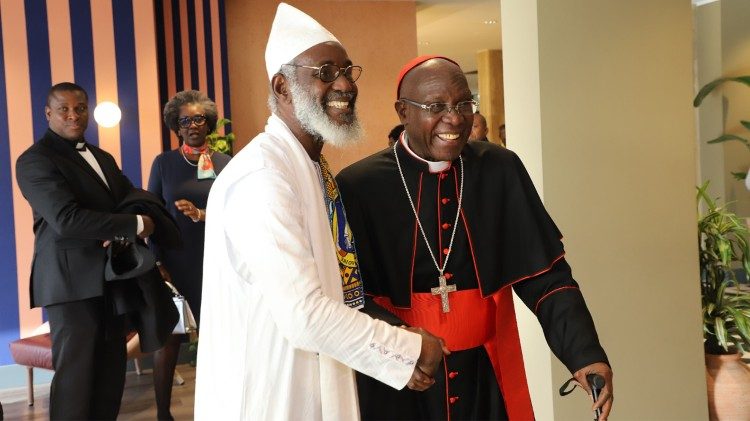 l'imam Ibrahim Koné avec le cardinal Jean-Pierre Kutwa