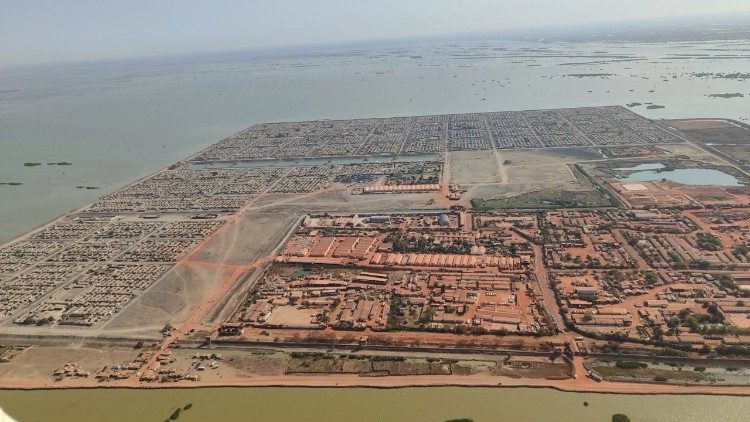 Vue aérienne du diocèse de Bentiu.