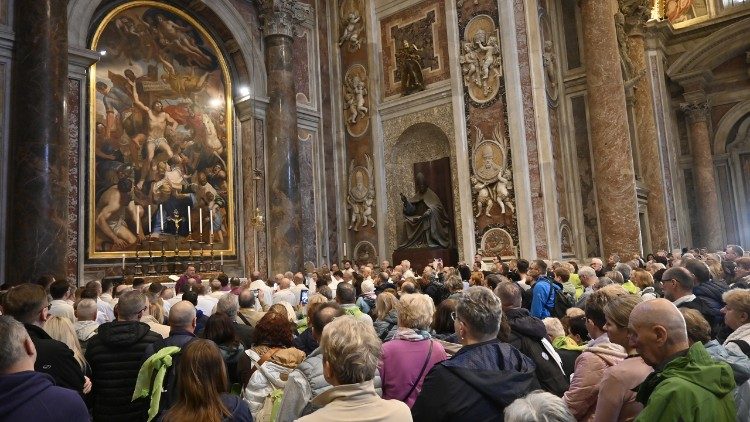 Msza św. przy grobie św. Jana Pawła II