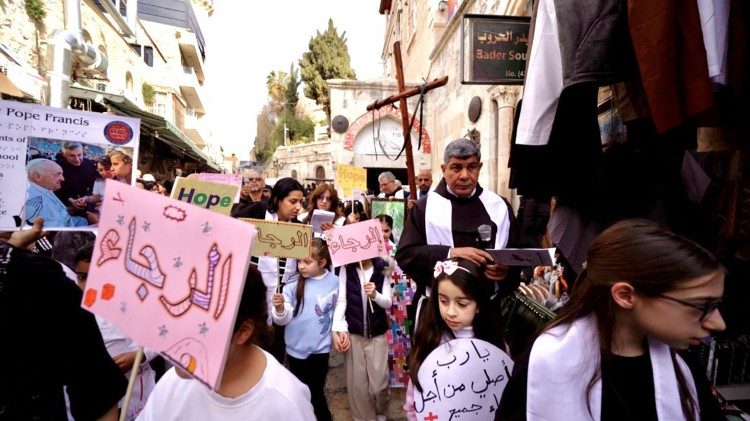 Via Sacra nas ruas de Jerusalém