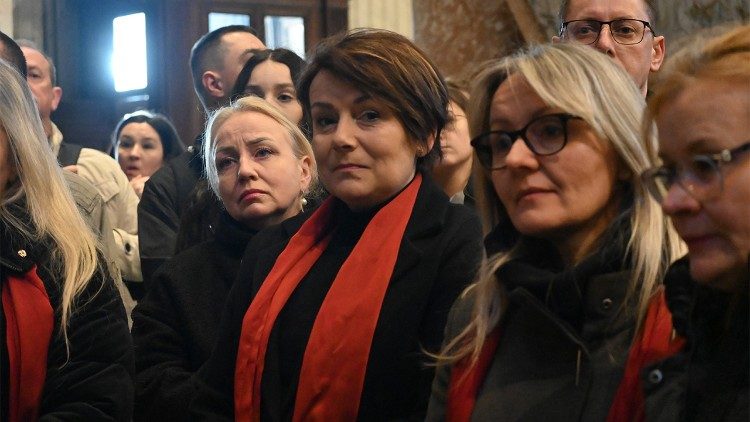 2025.03.20 Eucharystia przy grobie św. Jana Pawła II