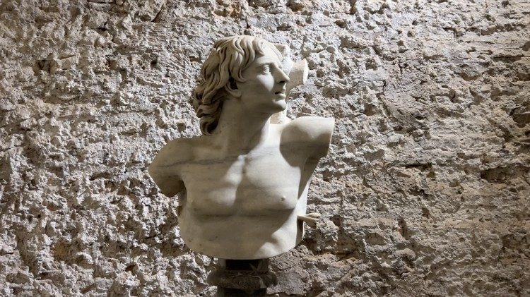 Il busto di San Sebastiano nelle cripta delle Catacombe