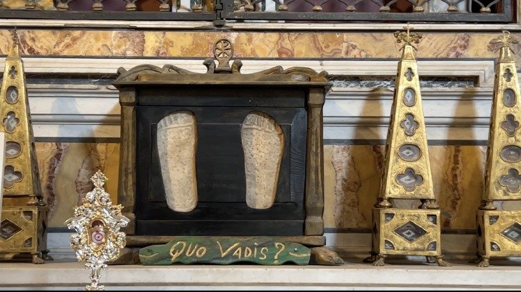 Le reliquie e le impronte del Domine Quo Vadis