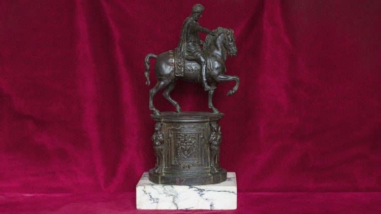 Ludovico Del Duca, Statua equestre di Marco Aurelio, 1580-1590, circa bronzo, h 28, cm. © Museo Nazionale del Bargello