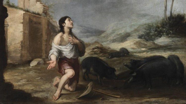 தனது பாவத்திற்காக மனம் வருந்தும் இளைய மகன் 