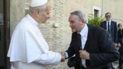 Francesco Sforza podczas spotkania z Ojcem Świętym Leonem XIV 11 października 2025 roku.