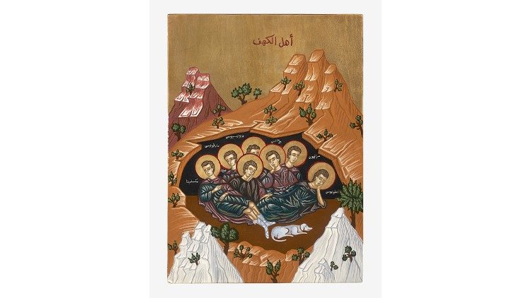 Ayşe Raziye Özalp, Natività nel deserto, Istanbul, XXI secolo, da un originale del 1595: Storia dei Profeti, pittura su carta, 37 × 29 cm, Marsiglia, collezione privata