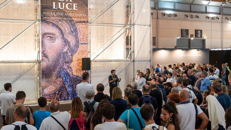 Un momento de la Exposición en el Meeting de Rímini