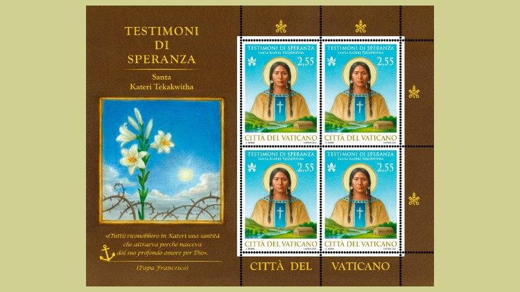 Emisión dedicada a Santa Kateri Tekakwitha.