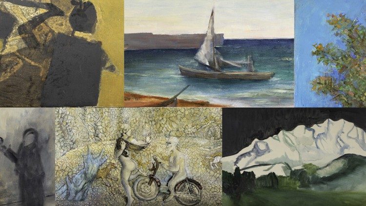 Мазаіка з твораў, прадстаўленых у калекцыі Леонэ Пічоні