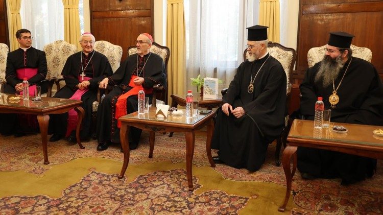 Кардинал Пицабала на визита в Синодалната палата на БПЦ