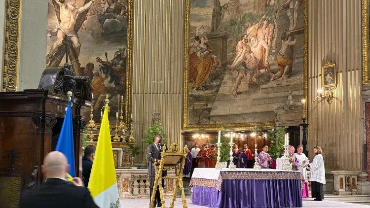 La celebrazione a Sant'Andrea della Valle