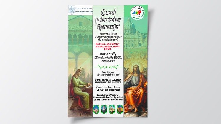 2025.11.21 Programul evenimentului de la bazilica ”San Vitale”.