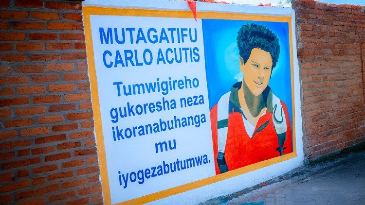 Rwanda: Mural portrait of Saint Carlo Acutis in the Diocese of Ruhengeri