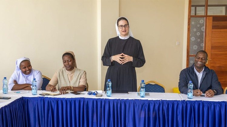Sr. Nina Krepić of the Dicastery for Communication addressing religious women in Nairobi, Kenya