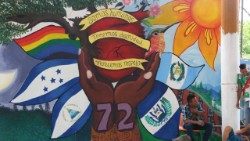 2025.11.29  Um dos murais da casa de refúgio. Fonte: La 72, Hogar-Refugio para Personas Migrantes