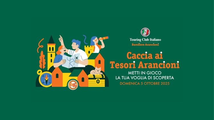 2025.10.06 Il logo della Caccia ai Tesori Arancioni organizzata dal Touring Club Italia
