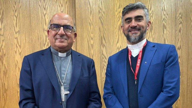 Cardeal Fernando Chomalí (Santiago, Chile) e Pe. Anderson Pedroso, SJ (presidente ODUCAL).