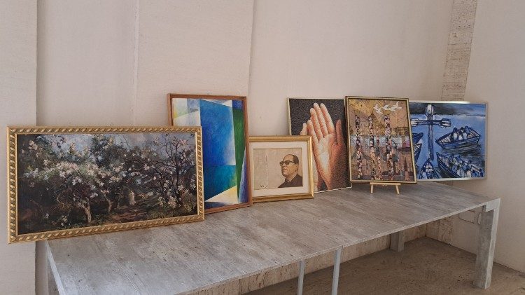 Parte da exposição da conferência