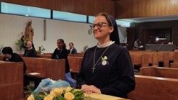 Sr. Katarína Pavelová SSpS  v Ríme pri 25. výročí svojich prvých rehoľných sľubov