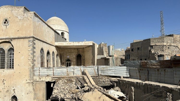 L'église chaldéenne Mar Gorgis dans la vieille ville de Mossoul a subi des dégâts.