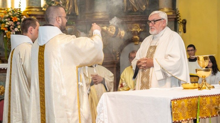 Mons. Gerard Anton Žerdin na slavlju svoje zlatne mise 5. listopada u Čakovcu