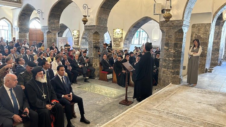 Lors de l'inauguration de l'église de Mar Toma, à Mossoul, ce jeudi 16 octobre.