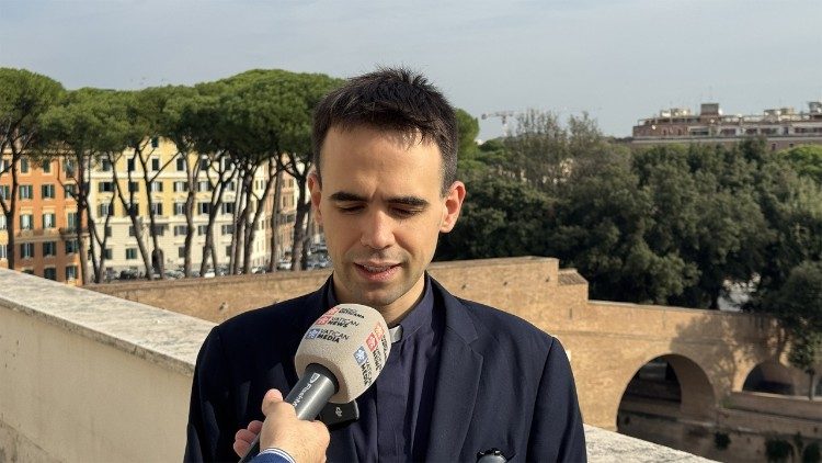Father Mattia Ferrari speaks to Vatican News