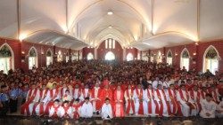 A group photo of all the participants of the Mission Sunday Celebration after the Mass