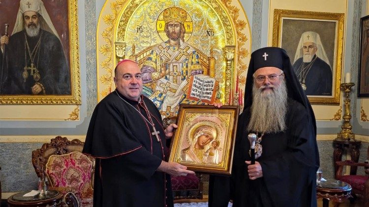 Монсеньор Румен Станев при митрополит Николай