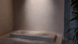 Grab des verstorbenen Papstes