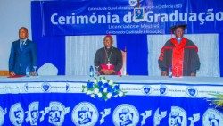 (Centre) Bishop Inacio Lucas of the Diocese of Gurue in Mozambique