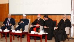 Religious and civil leaders attend the Nostra Aetate Symposium at the American University of Madaba in Jordan