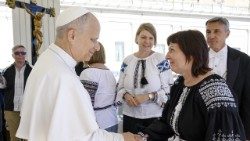 Пані Олена з Донеччини на аудієнції з Папою Левом XIV
