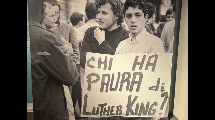 Manifestação na Universidade Sapienza de Roma depois da morte de Martin Luther King.
