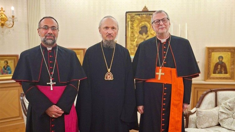 Кардынал Гуджэроці падчас сустрэчы з Мітрапалітам Веніямінам
