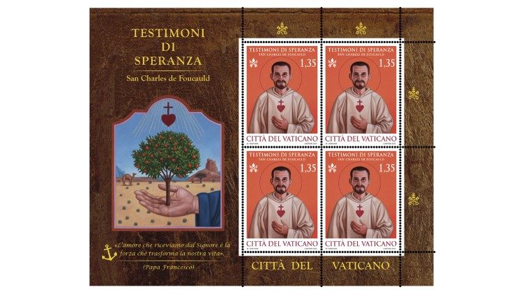 Il francobollo dedicato a san Charles de Foucauld