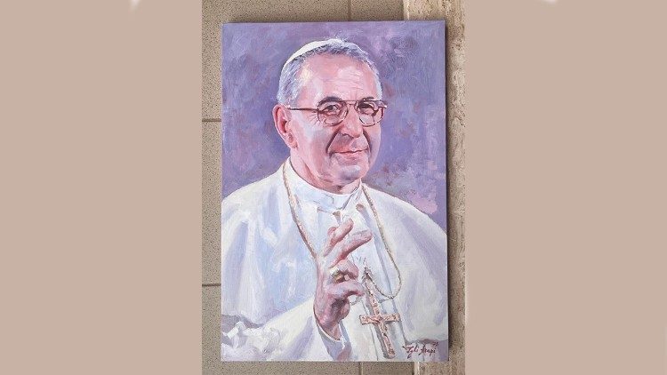 O quadro que foi entregue a Leão XIV