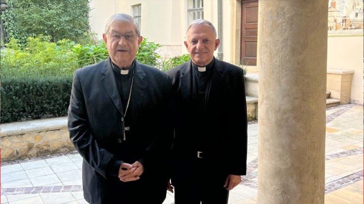 Kardinal Sepe und der lateinische Erzbischof von Lemberg, Mieczyslaw Mokrzycki