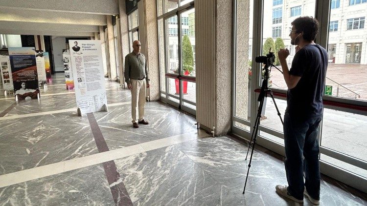 Stefano Sacchi alla mostra "Conosci Pier Giorgio"