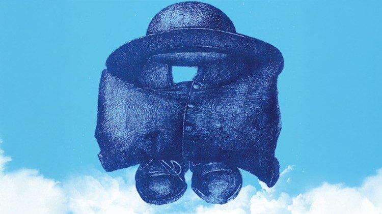 Un disegno di Riccardo Caporossi che richiama il suo spettacolo dedicato a don Uva