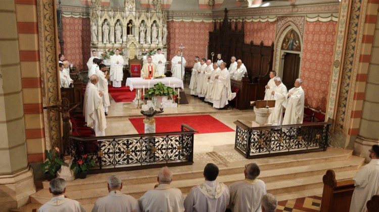Nadbiskup Tomo Vukšić predvodi euharistijsko slavlje