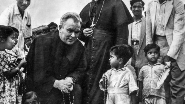 Venerable Patrick Peyton with young people