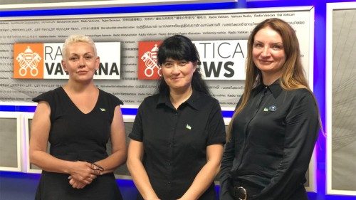 Da sinistra a destra Maria, Lilia, Olena