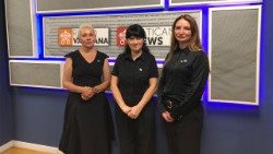 Da esquerda para a direita Maria, Lilia, Olena