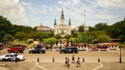 Die katholische Ludwigs-Kathedrale in New Orleans, Wahrzeichen der Stadt 