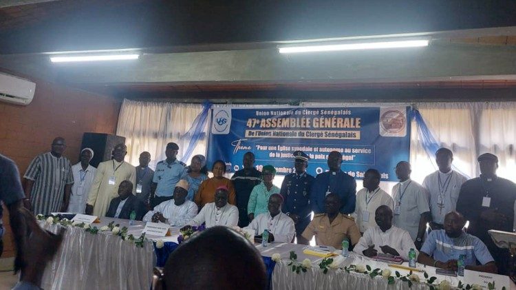 Lors de la cérémonie d'ouverture de la 47e assemblée de L'Union du clergé sénégalais, UCS.